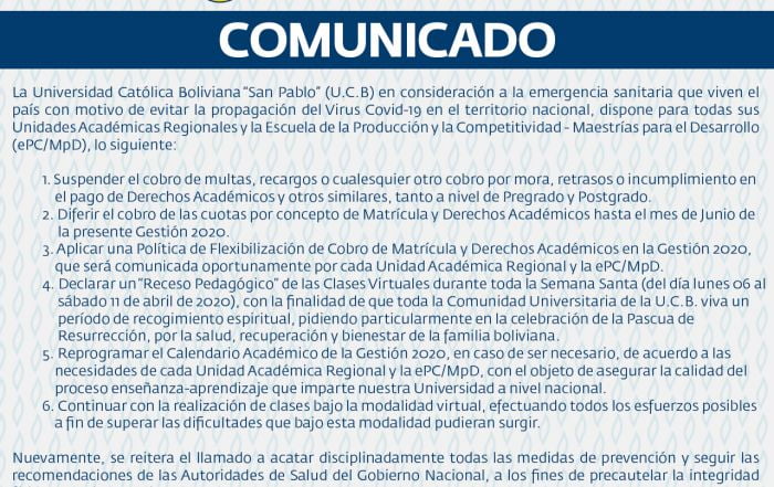 Comunicado 32 marzo
