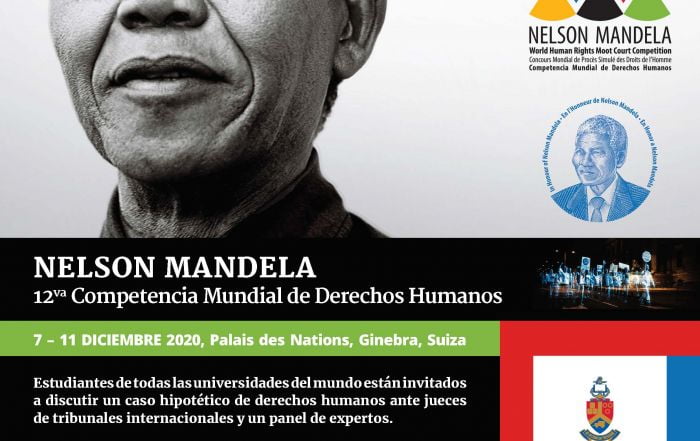 ES 12th Nelson Mandela World Human Rights Moot Court Competition Poster