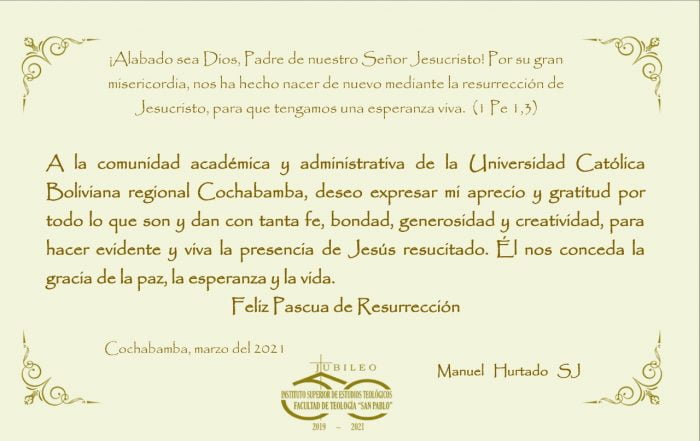 Mensaje de Pascua FTSP