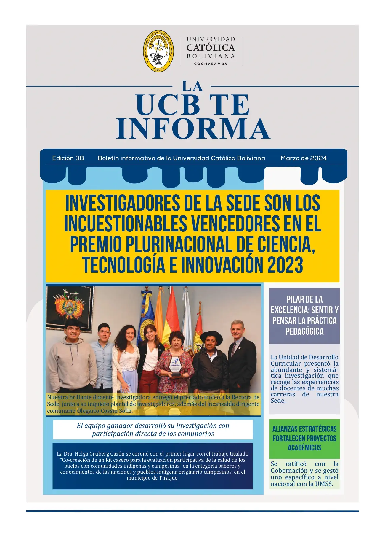 Boletin 38. LA UCB TE INFORMA page 0001
