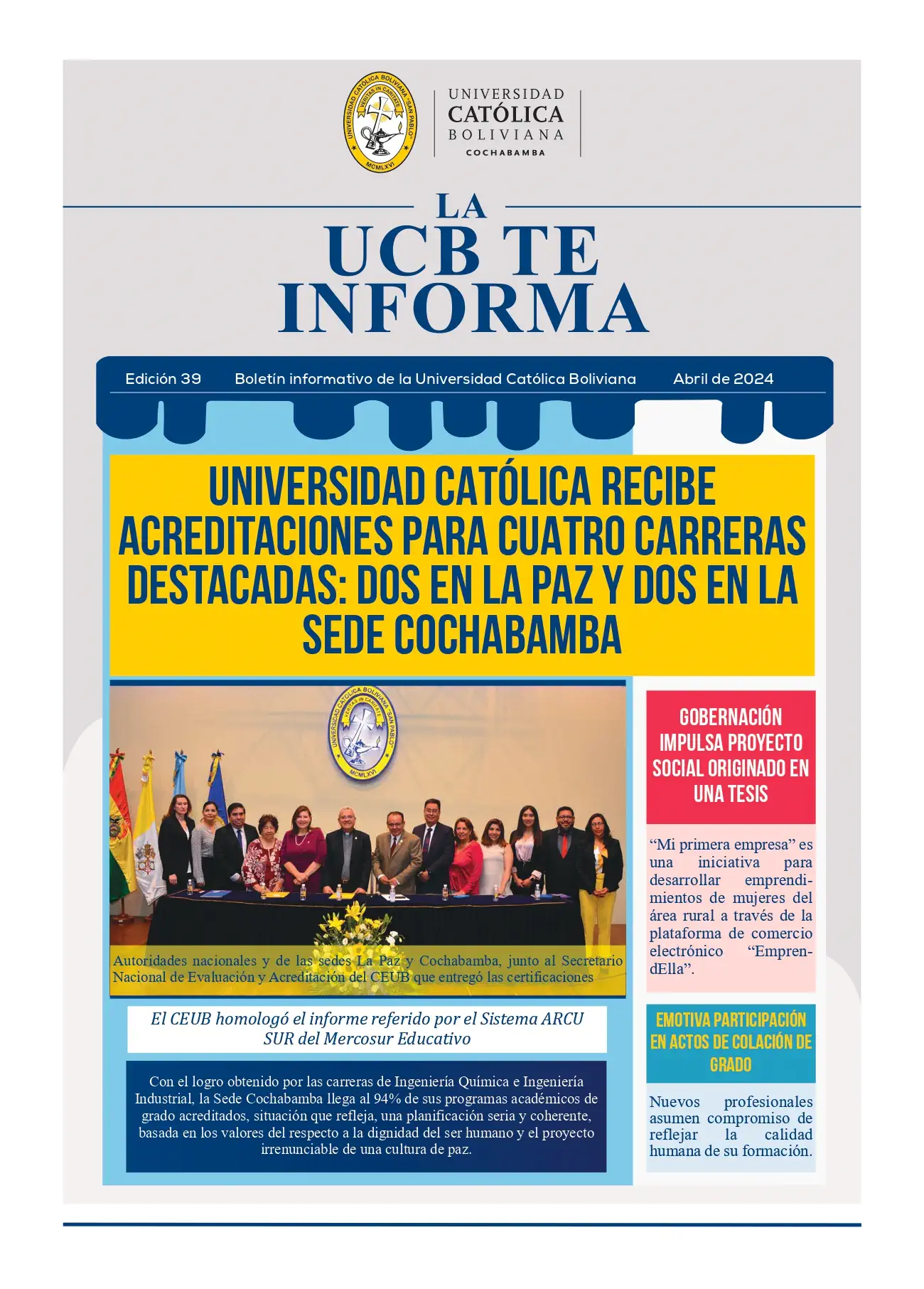 Boletin 39. LA UCB TE INFORMA page 0001