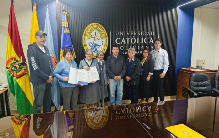 UCB Firma Convenio con Hermanas de Jesus Maria para Impulsar Proyecto en Arani