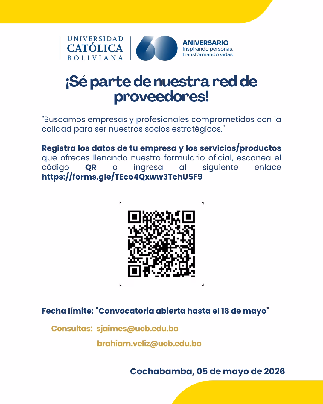 red de proveedores ucb cochabamba